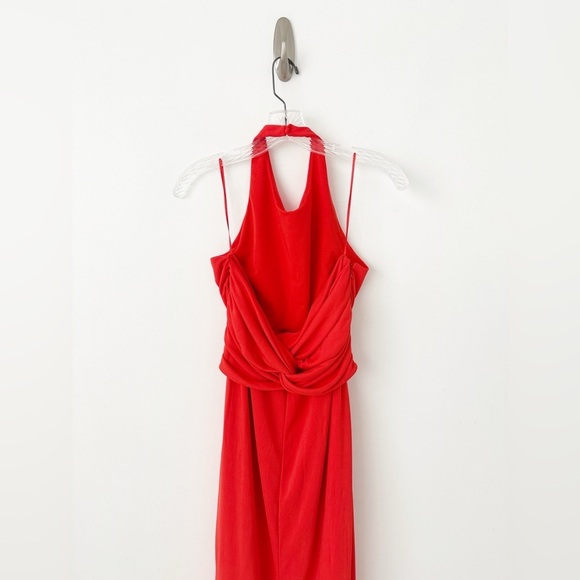 NWT Anthropologie Slinky Knit Halter Dress 2X Red Backless Cocktail Party Sheath - Picture 8 of 10